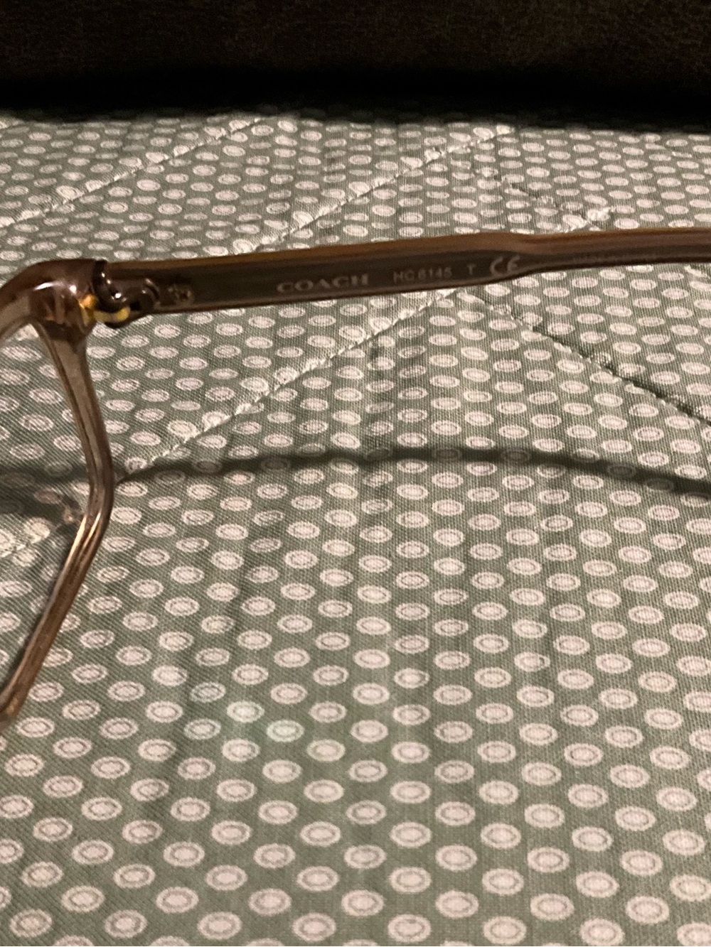 Coach Light Brown Translucent Rectangular Glasses - Picture 6 of 8